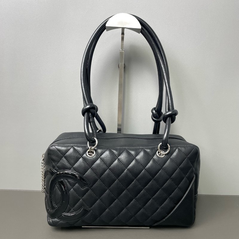 香奈兒/Chanel 康鵬全黑保齡球包-8