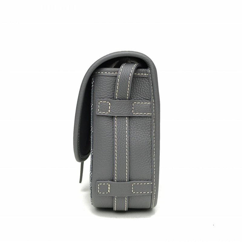 GOYARD Belvedere郵差包二代小號22灰色PVC肩背包-1