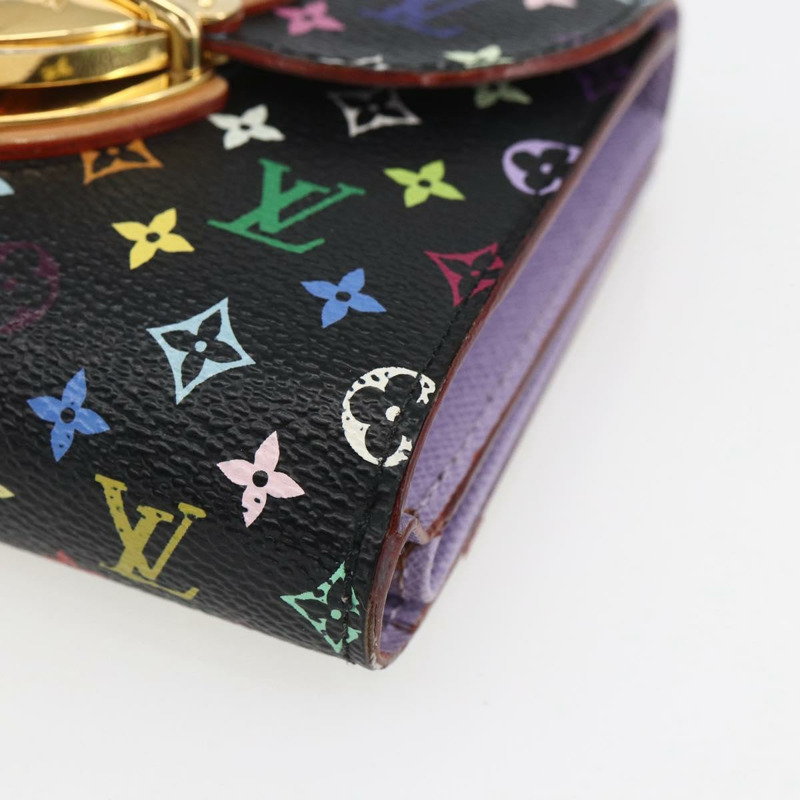 【日本直送】路易威登 (LOUIS VUITTON) 多色 Portefeuille Joy 皮夾 黑色 M60282 LV 正品 157816V-6