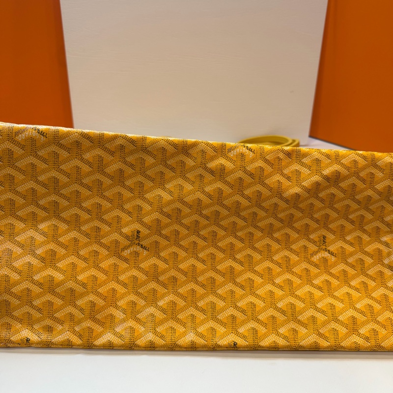 GOYARD 戈雅Y字老花滿印 子母包  黃色大號 底37cm🈚附件-5