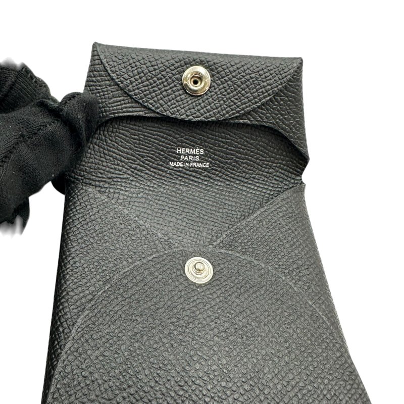 【美收精品】Hermes 小牛皮方形釦式零錢包 W刻 C-389【隔月月中將轉賣至日本 上架期限30天】-9