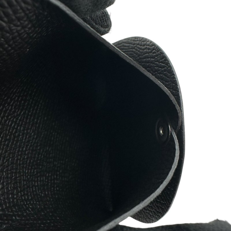 【美收精品】Hermes 小牛皮方形釦式零錢包 W刻 C-389【隔月月中將轉賣至日本 上架期限30天】-11