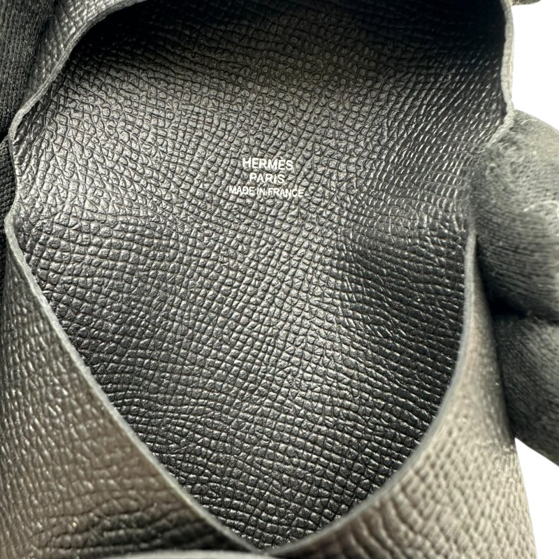 【美收精品】Hermes 小牛皮方形釦式零錢包 W刻 C-389【隔月月中將轉賣至日本 上架期限30天】-12