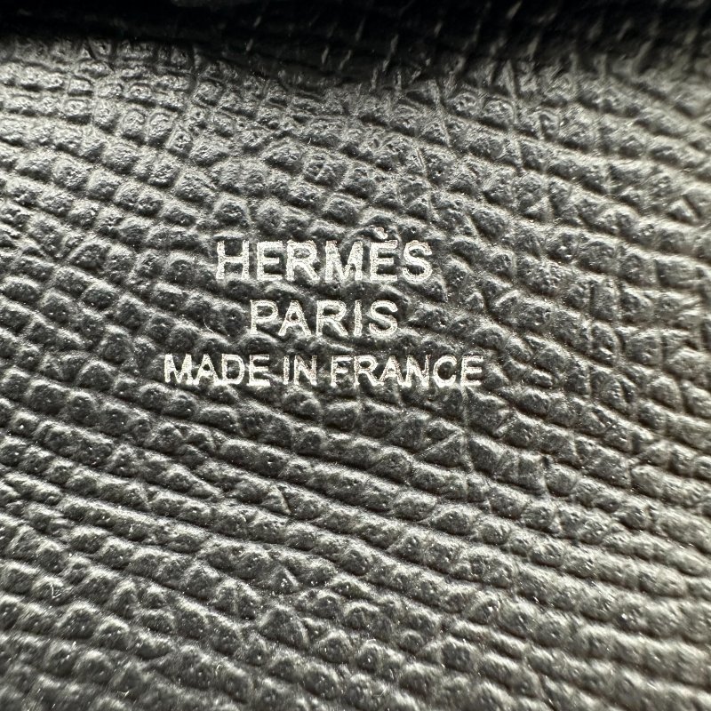 【美收精品】Hermes 小牛皮方形釦式零錢包 W刻 C-389【隔月月中將轉賣至日本 上架期限30天】-13