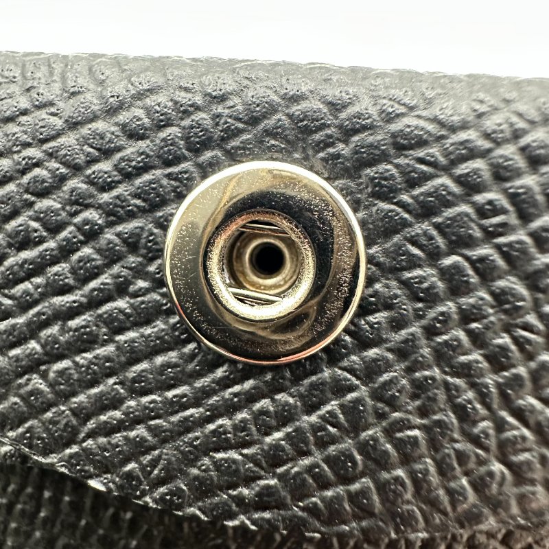 【美收精品】Hermes 小牛皮方形釦式零錢包 W刻 C-389【隔月月中將轉賣至日本 上架期限30天】-14