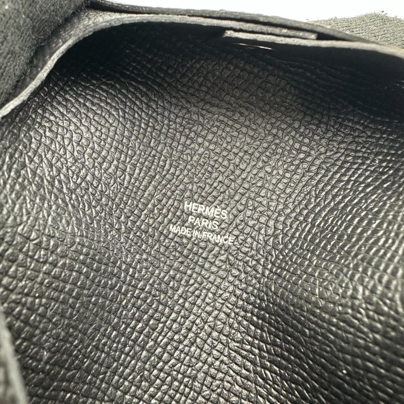 【美收精品】Hermes 小牛皮方形釦式零錢包 W刻 C-389【隔月月中將轉賣至日本 上架期限30天】-16