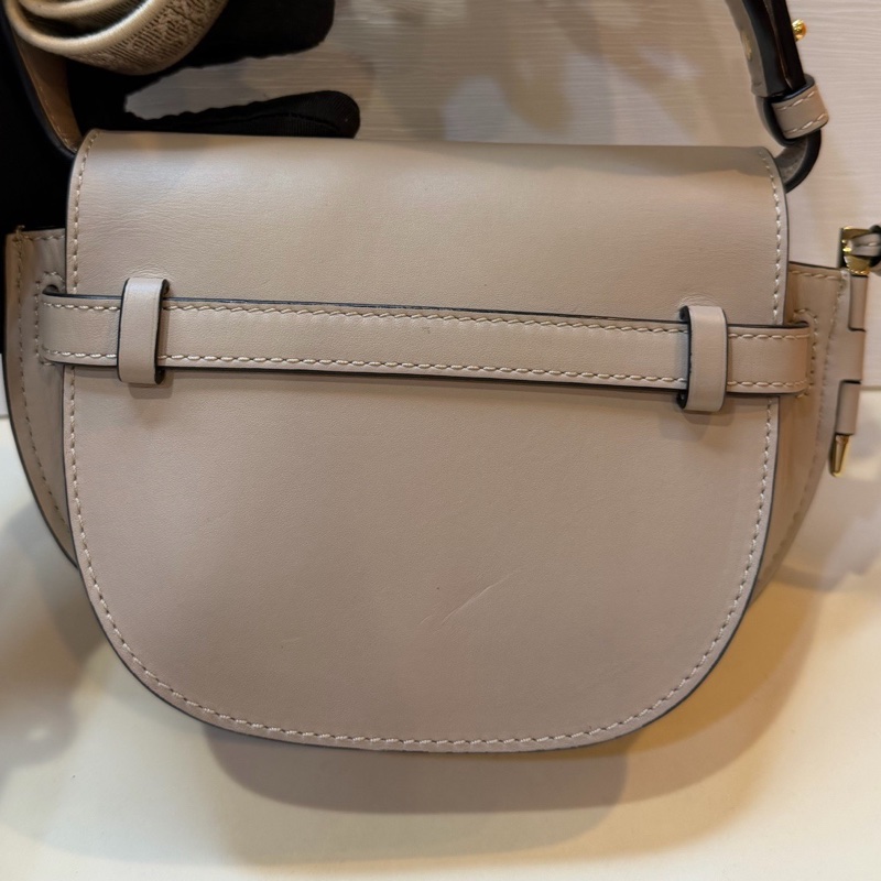 LOEWE羅意威  22年奶茶色 Gate Dual蝴蝶結馬鞍包 底20cm-9