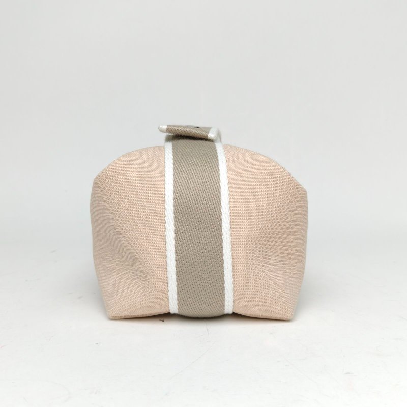 HERMES Bride-a-Brac飯盒包小號2114米色帆布銀扣肩背包-1