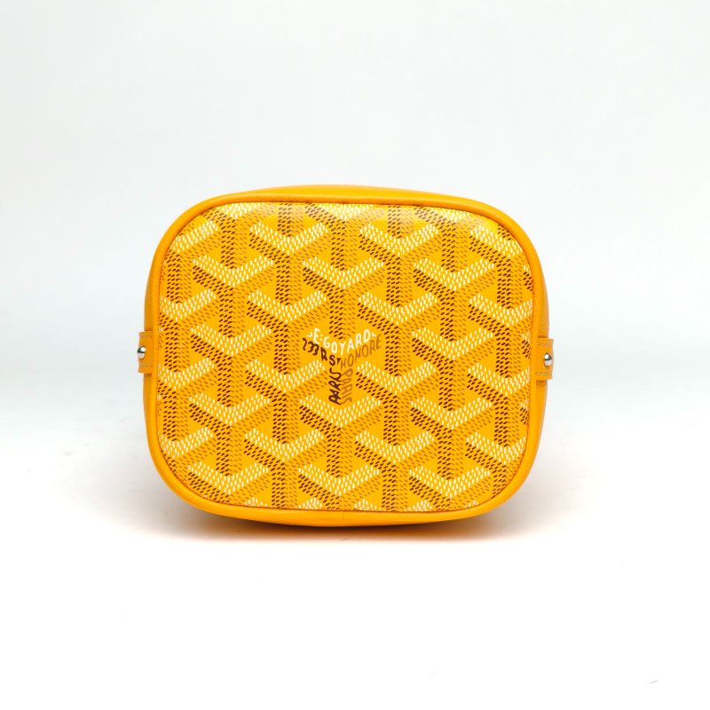 GOYARD 黃色牛皮帆布PetitFlotBucket系列水桶包肩背包-4