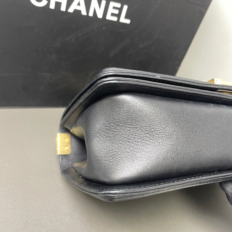 香奈兒/Chanel 黑金中號Leboy宮廷限量手柄款 滾邊鏈條 經典百搭-8