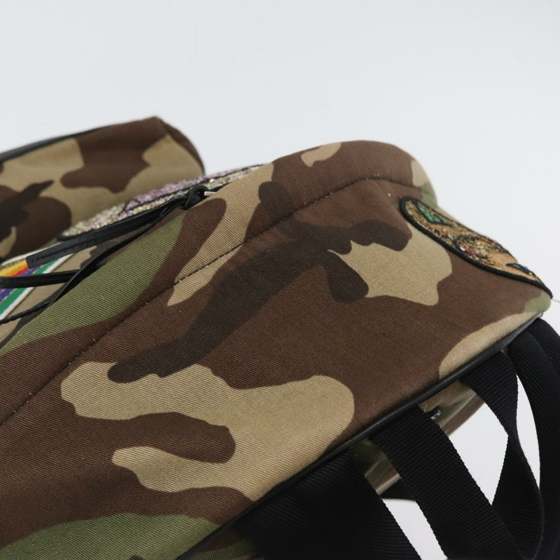 【日本直送】SAINT LAURENT 背包 帆布 卡其色 銀色迷彩 正品 BA10497V-5