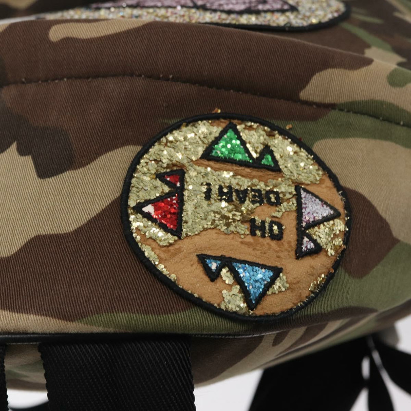 【日本直送】SAINT LAURENT 背包 帆布 卡其色 銀色迷彩 正品 BA10497V-6