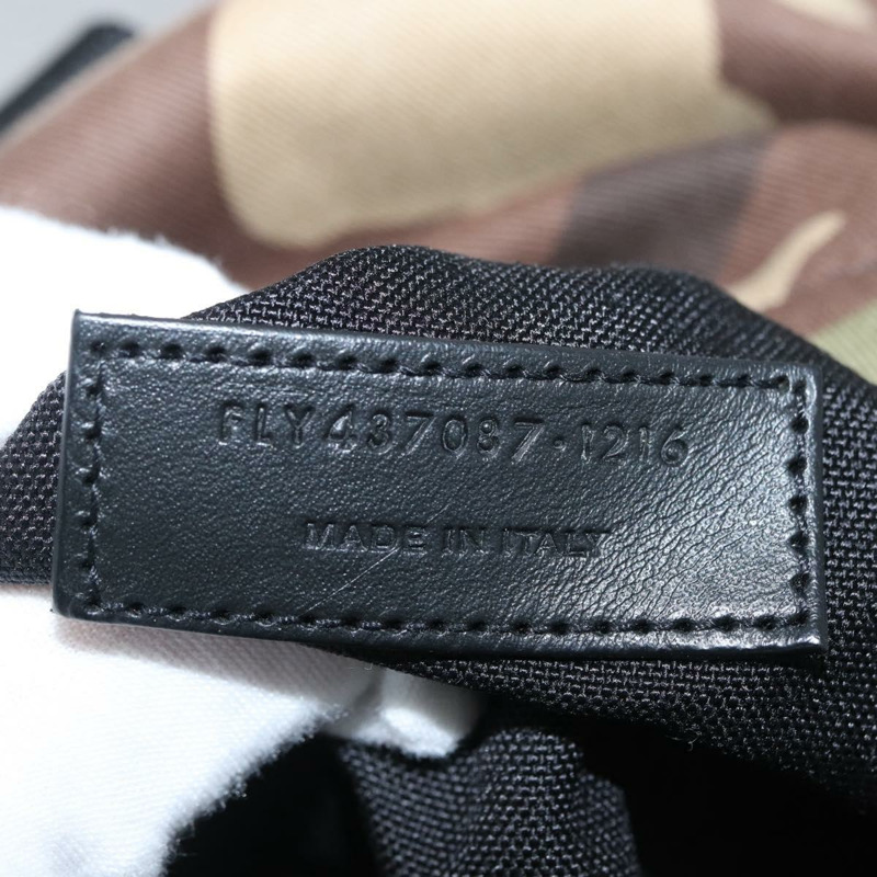 【日本直送】SAINT LAURENT 背包 帆布 卡其色 銀色迷彩 正品 BA10497V-11