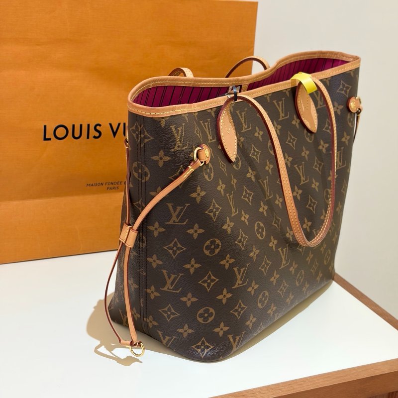 芯片款 路易威登/Louis Vuitton Neverfull中號托特包-3
