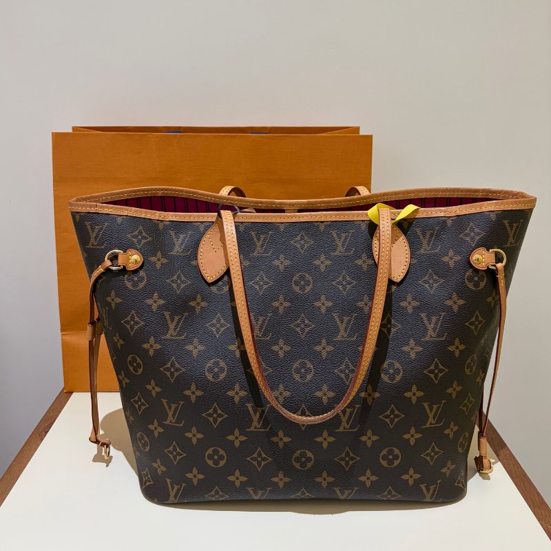 芯片款 路易威登/Louis Vuitton Neverfull中號托特包-6