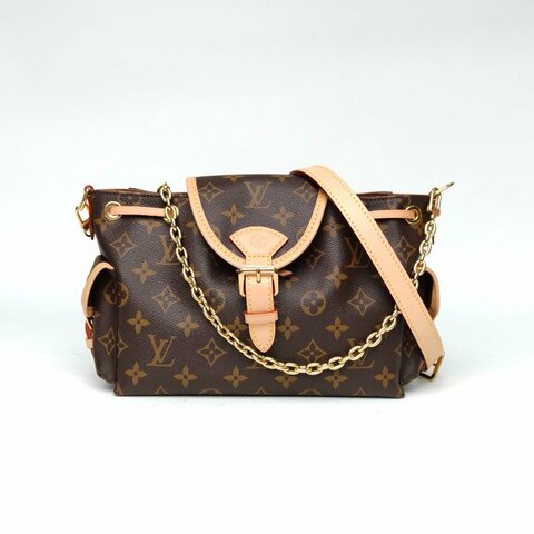 LOUIS VUITTON ODYSSÉE手袋餃子包老花PVC金扣晶片肩背包