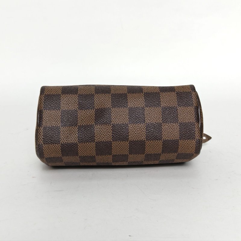 LOUIS VUITTON 棕色棋盤格PVC金扣2009speedymini手提包肩背包-4
