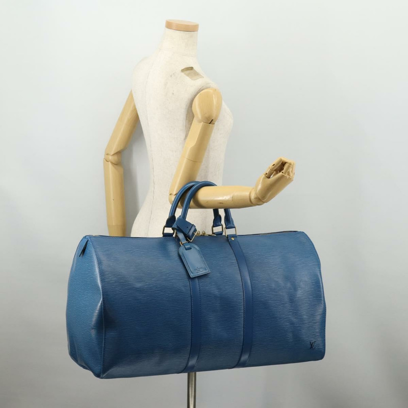 【日本直送】路易威登 Epi Keepall 55 波士頓包 托萊多藍 M42955 LV 正品 ki6545-21
