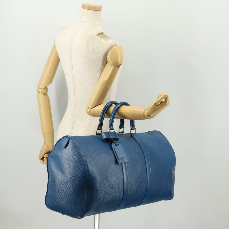【日本直送】路易威登 Epi Keepall 50 波士頓包 藍色 M42965 LV Auth 173122A-21