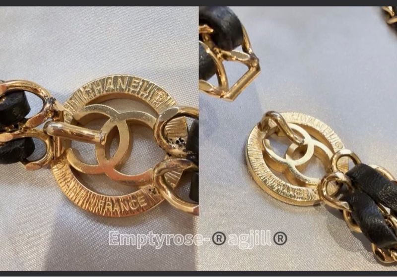 CHANEL 皮穿鏈黑金鏤空雕花 - 項鏈 腰鏈 🥨-7