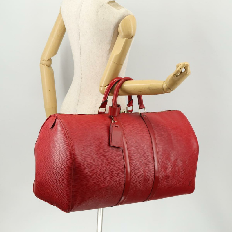 【日本直送】路易威登 Epi Keepall 55 波士頓包 紅色 M42957 LV Auth LNZ240-21