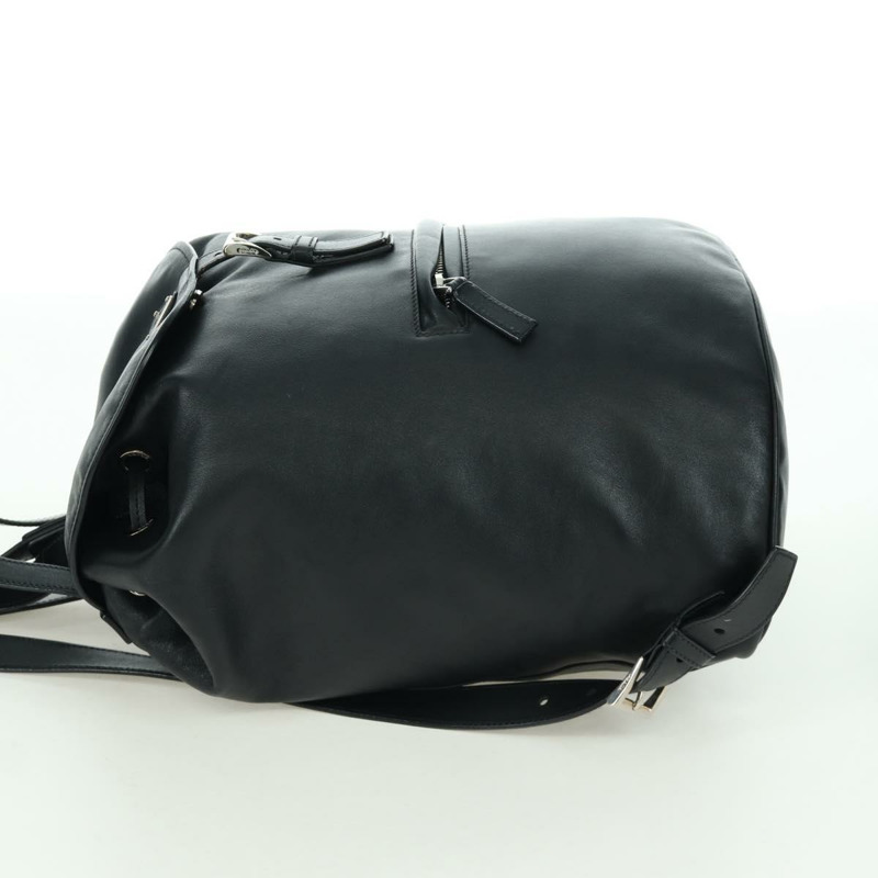 【日本直送】PRADA 黑色金色皮革雙肩包 正品 am10852SAV-2