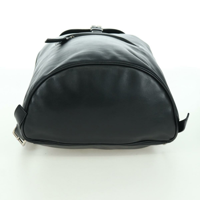 【日本直送】PRADA 黑色金色皮革雙肩包 正品 am10852SAV-4