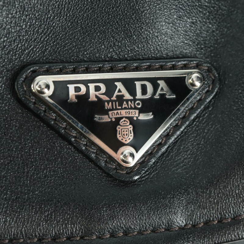 【日本直送】PRADA 黑色金色皮革雙肩包 正品 am10852SAV-22