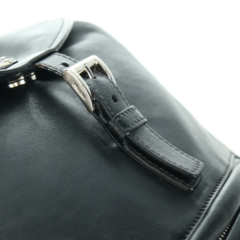 【日本直送】PRADA 黑色金色皮革雙肩包 正品 am10852SAV-23