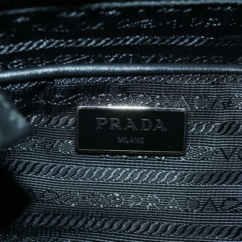 【日本直送】PRADA 黑色金色皮革雙肩包 正品 am10852SAV-25
