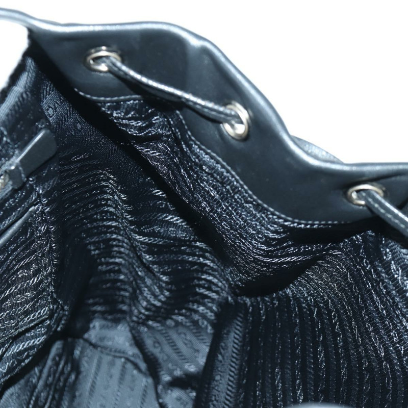【日本直送】PRADA 黑色金色皮革雙肩包 正品 am10852SAV-27