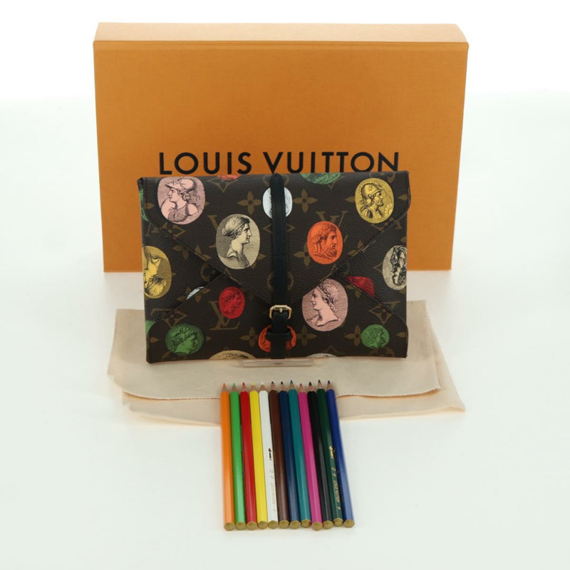 【日本直送】路易威登 Monogram Fornasetti Color Pouch Pouch GI0697 LV Auth 172368M-11