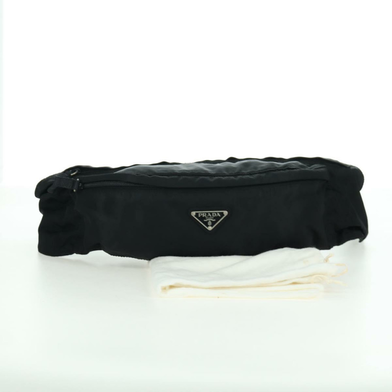 【日本直送】PRADA 腰包 尼龍 黑色 銀色 正品 172984V-11
