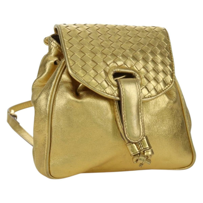 【日本直送】BOTTEGA VENETA 金色皮革雙肩包 正品 172406V-0