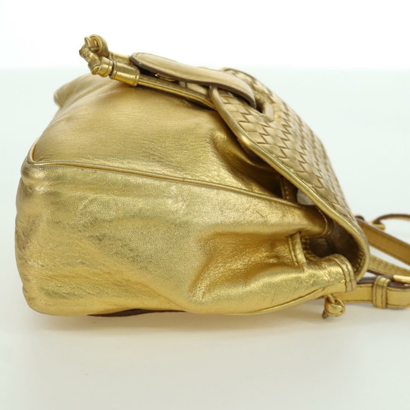 【日本直送】BOTTEGA VENETA 金色皮革雙肩包 正品 172406V-3