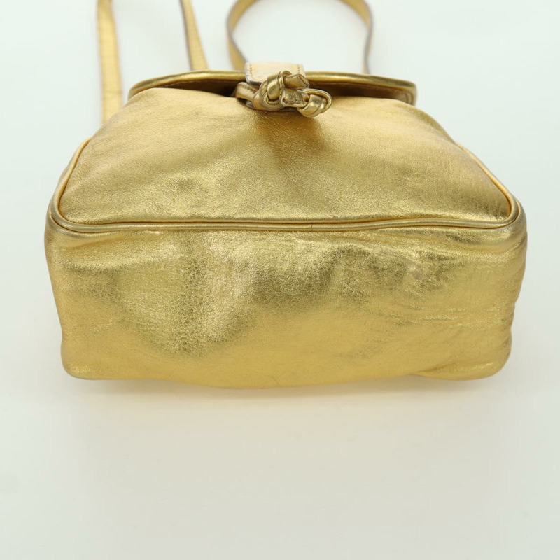 【日本直送】BOTTEGA VENETA 金色皮革雙肩包 正品 172406V-4