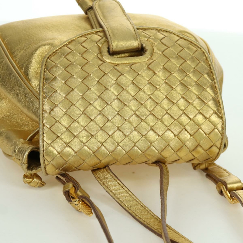 【日本直送】BOTTEGA VENETA 金色皮革雙肩包 正品 172406V-5