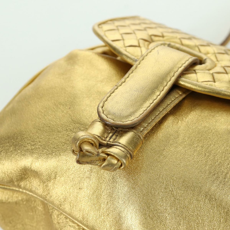 【日本直送】BOTTEGA VENETA 金色皮革雙肩包 正品 172406V-18