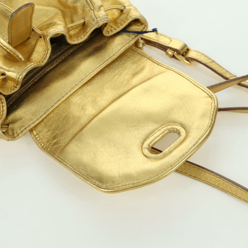 【日本直送】BOTTEGA VENETA 金色皮革雙肩包 正品 172406V-20