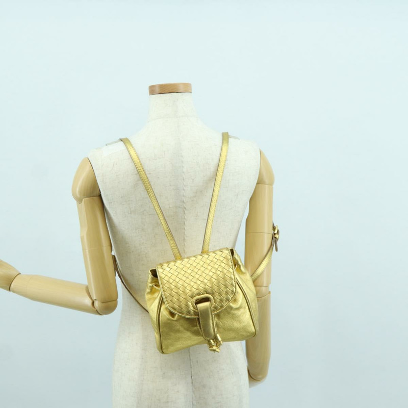 【日本直送】BOTTEGA VENETA 金色皮革雙肩包 正品 172406V-26