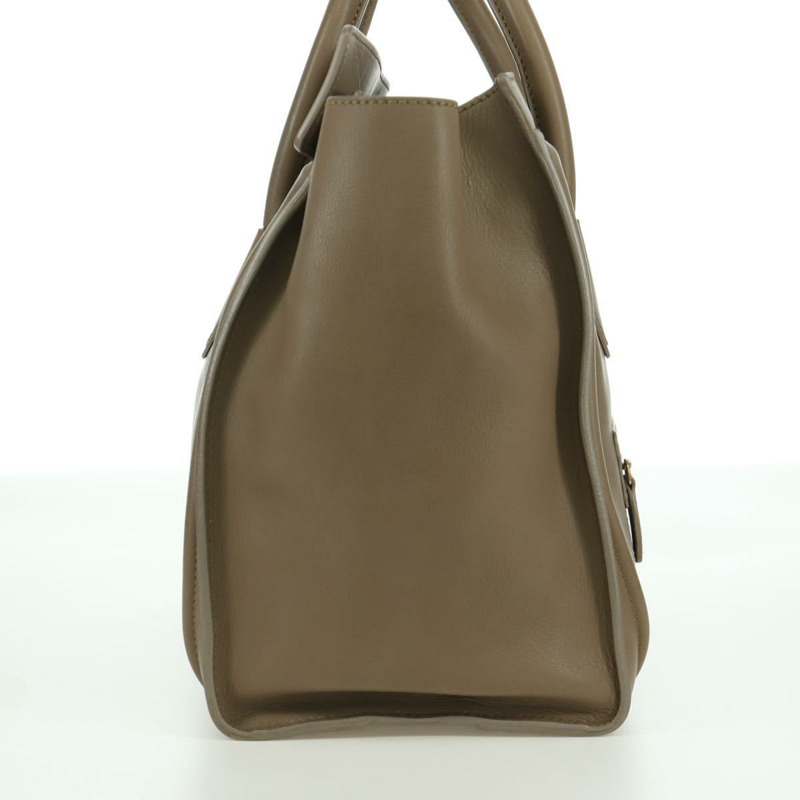 【日本直送】CELINE Luggage Mini Shopper 手提包，皮革材質，米色/金色，正品，貨號 172891M-4