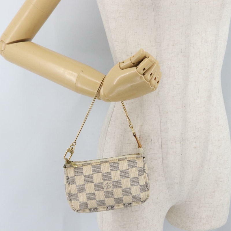 【日本直送】路易威登 Damier Azur 迷你手拿包配件袋 N63005 LV 正品 172435V-19