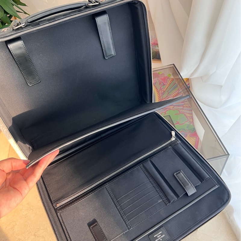 99新 Louis Vuitton 路易威登 黑棋盤格 公文包 電腦包 尺寸38*31。-9