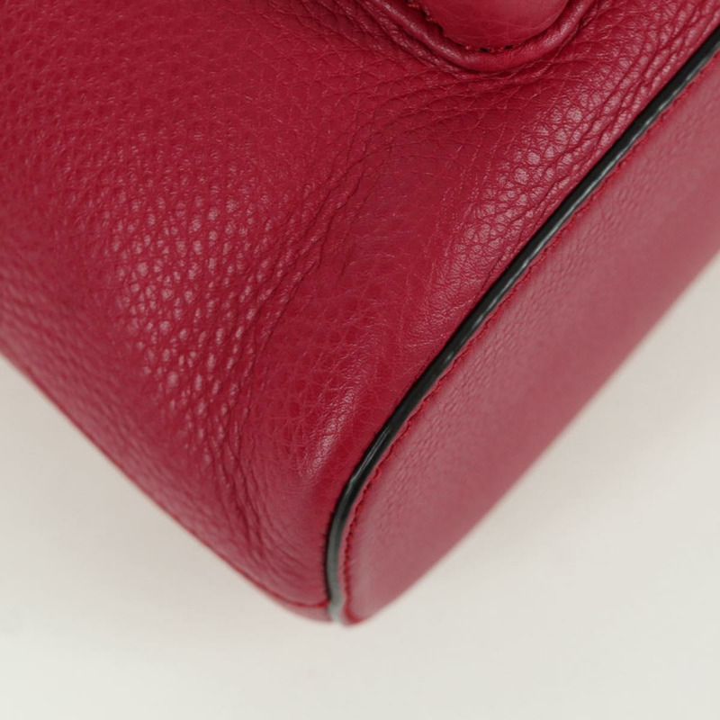 【日本直送】GUCCI 竹節雙肩包 皮革 粉紅色 銀色 387149 正品 171479V-15