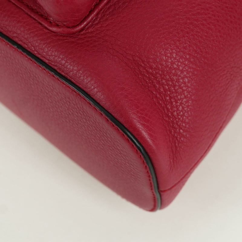 【日本直送】GUCCI 竹節雙肩包 皮革 粉紅色 銀色 387149 正品 171479V-16