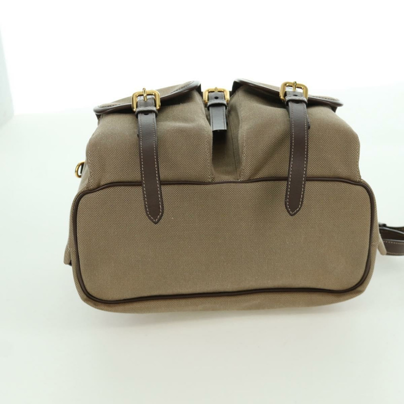 【日本直送】PRADA帆布肩背包 米色 金色 正品 168350V-4