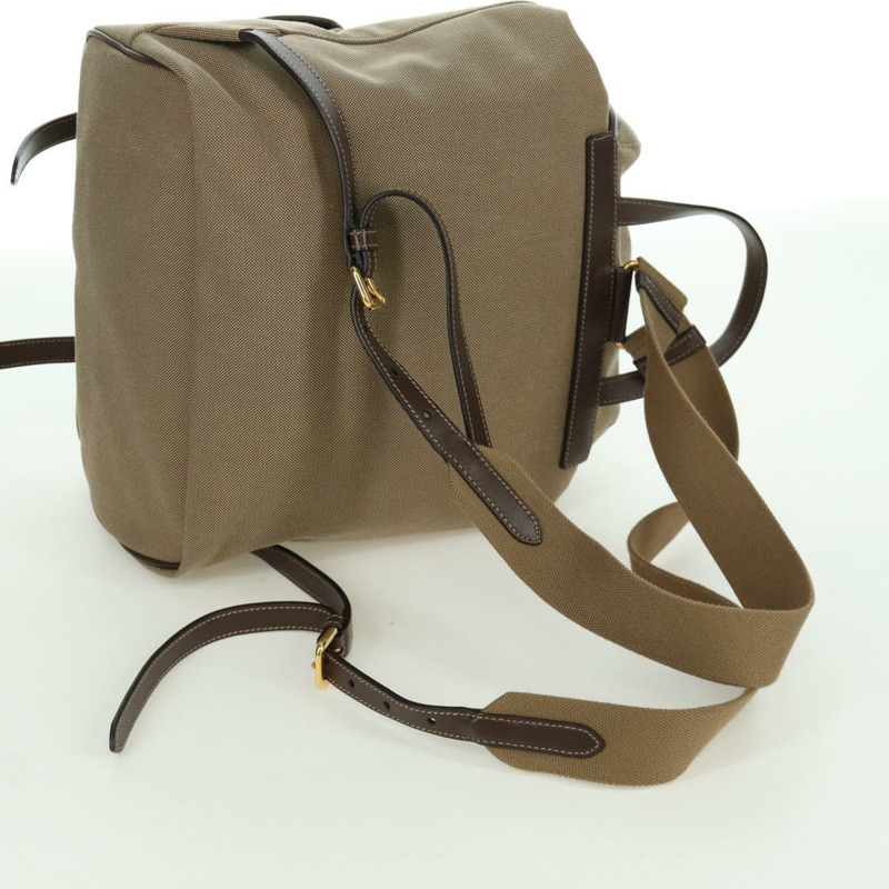 【日本直送】PRADA帆布肩背包 米色 金色 正品 168350V-7