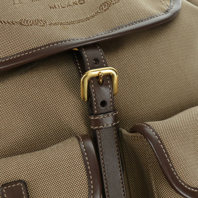【日本直送】PRADA帆布肩背包 米色 金色 正品 168350V-23