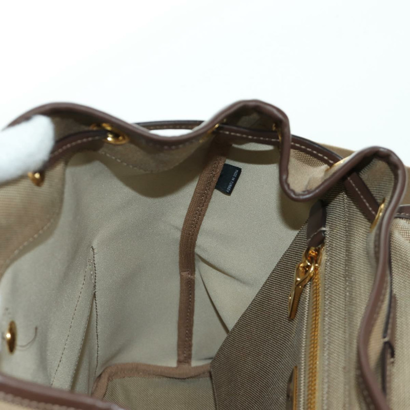 【日本直送】PRADA帆布肩背包 米色 金色 正品 168350V-26