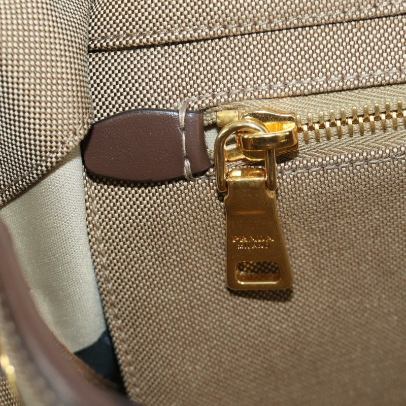 【日本直送】PRADA帆布肩背包 米色 金色 正品 168350V-29